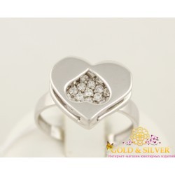 Серебряное кольцо Сердце 330233с